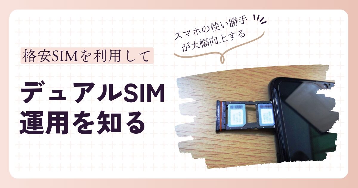 格安SIMを利用してデュアルSIM運用を知る